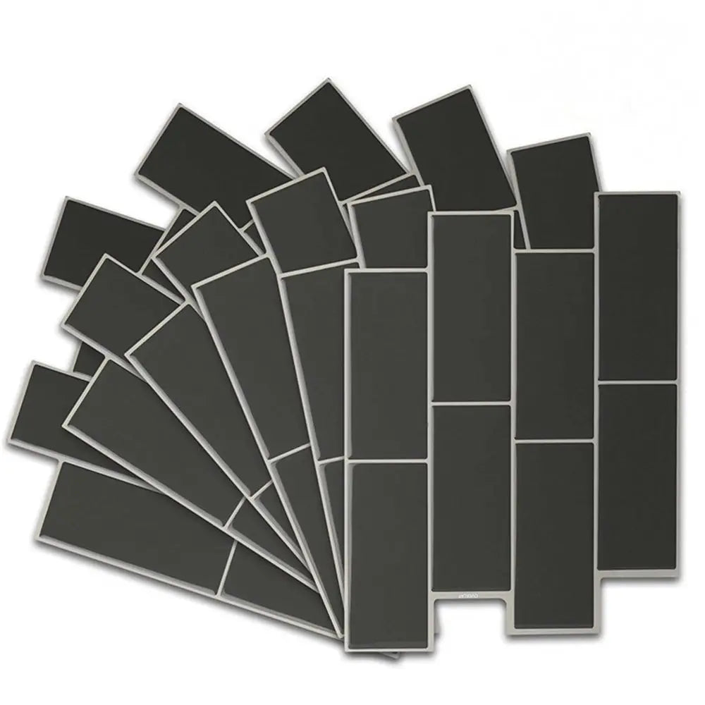 3D Grey Brick Durable DIY Wall Sticker Waterproof Removable Home Decor Grey Brick 3D Wallpaper Kitchen