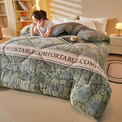 Lamb Fleece Blanket Winter Super Warm Quilt Autumn Spring Bedding Milk Fleece Comforter 5kg Thickened Dormitory Single Double