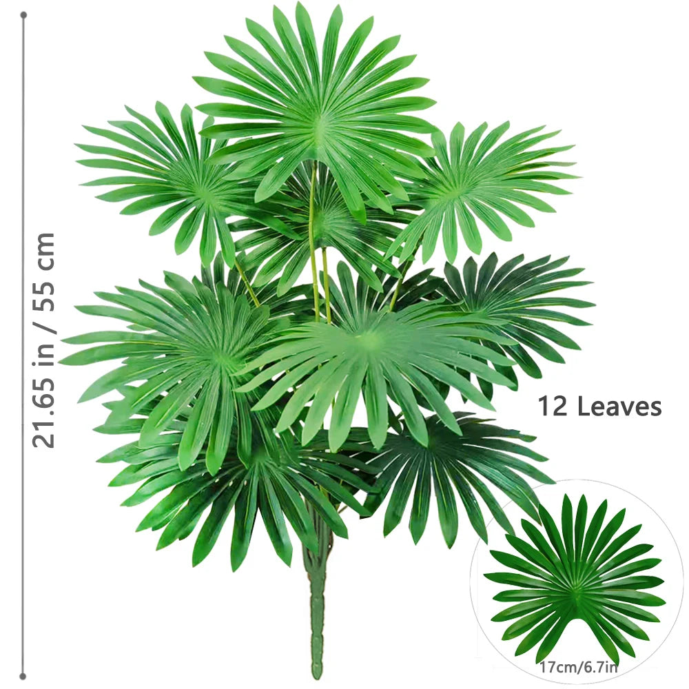 Artificial Palm Tree - Large Fake Tropical Plant Suitable for Indoor Outdoor Decoration Without Pot