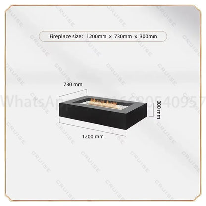 CRUISE 1250*750*400mm Outdoor BBQ Kitchen Garden Stove Natural Corner Fire Pit Table Fireplace