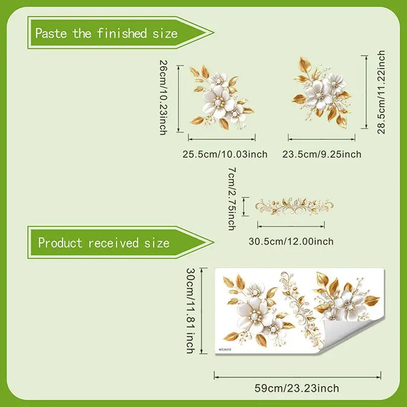 Creative Golden Floral Aesthetic Home Decoration Wallpaper Living Room Modern Art Mural Bedroom Toilet Decal Bathroom Wall Decor