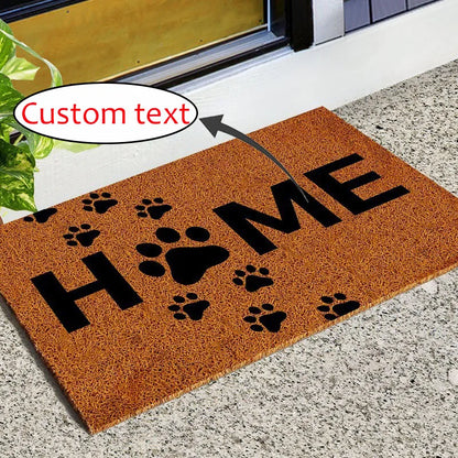 Personalized Quote Coconut Fiber Doormat Custom Outdoor Indoor Door Rug for Patio Entry Dust Removal Durable Easy Maintain