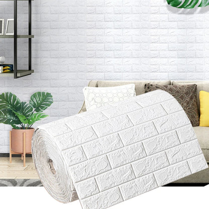 Faux Brick 3D Wallpaper 70cmx100cm Self Adhesive Waterproof Stain Resistant Wall Sticker Modern Kitchen Indoor Home Wall Decor