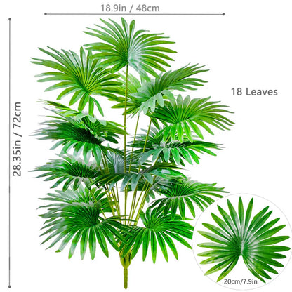 Artificial Palm Tree - Large Fake Tropical Plant Suitable for Indoor Outdoor Decoration Without Pot