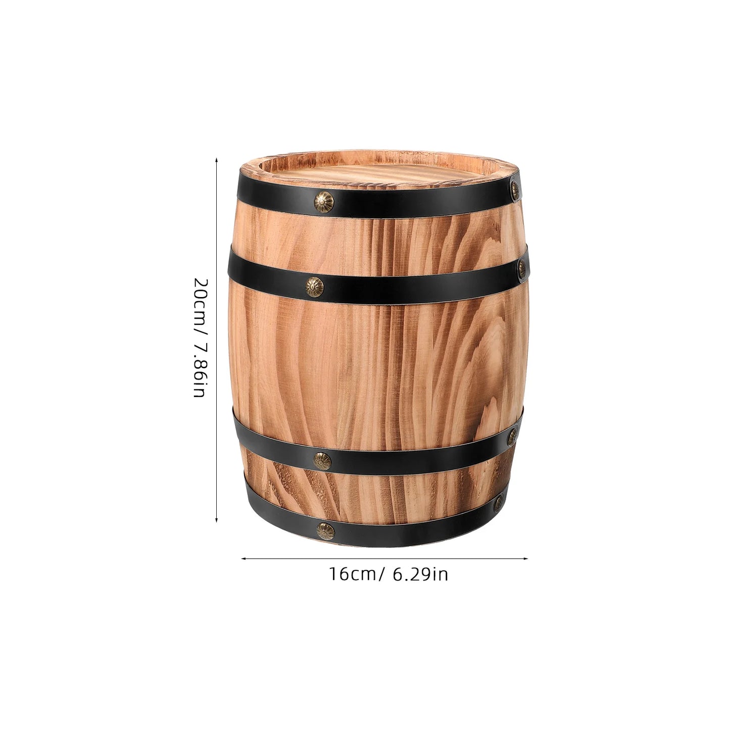 Oak Ornaments Decor Barrels Decorative Props Decorations Table Party Retro for