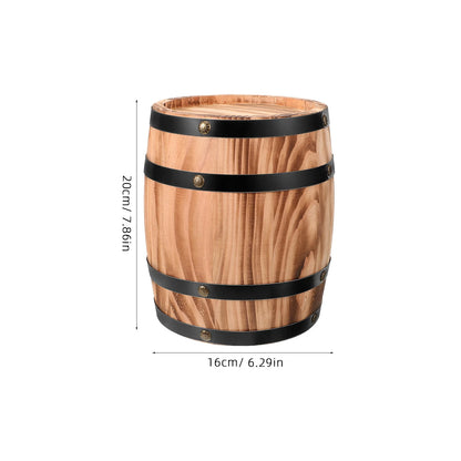Oak Ornaments Decor Barrels Decorative Props Decorations Table Party Retro for