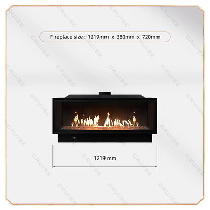 CRUISE 48Inch 1219.2x720x380mm Wall Mounted Indoor Remote Fireplace Controlled Propane Natural Gas Fireplaces for Heating