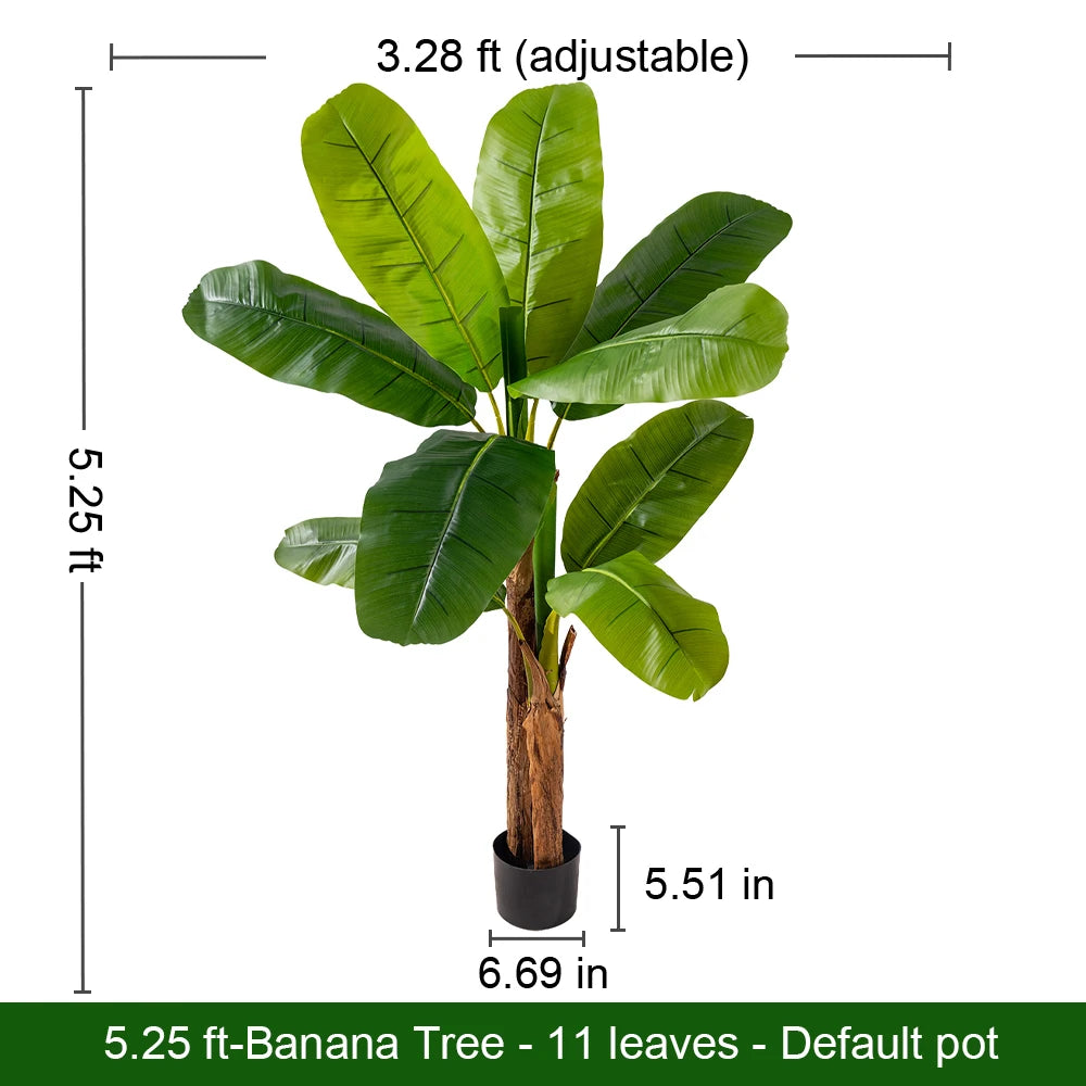 Tropical Style Artificial Banana Palm Tree Faux Plastic Plants for Outdoor Housewarming Decor Home Indoor Decoration