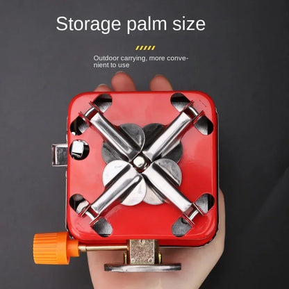 Outdoor Mini Square Portable Folding Gas Stove Ultra-Light Camping Cassette Cooker Travel Hiking Equipment