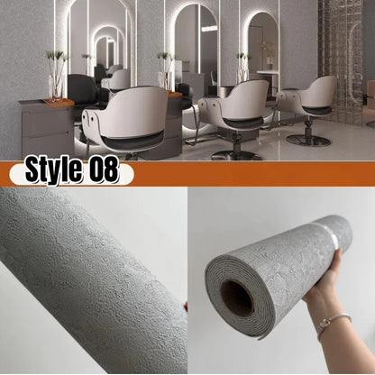 Soft Imitate Roman Travertine Slate Wallpapers 3D Textured Thickening Wall Panel Scalable Flexible Self-adhesive  Wall Stickers