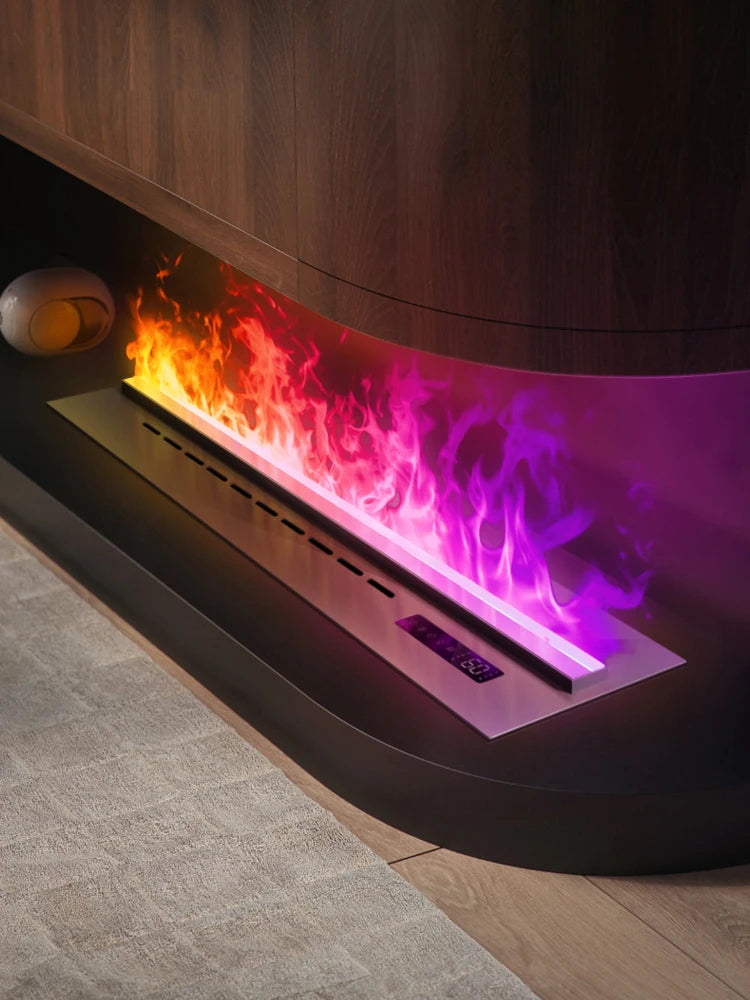 3D Water Electric Fireplace Mist Fireplace Embedded Realistic Mist Flame Remote Control APP Interior Decoration Steam Fireplace