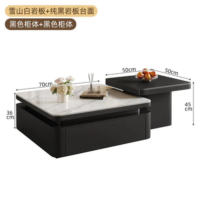 Decor Modern Table Floor Storage Luxury Center Coffee Table Apartment Black Mesas De Centro De Mesa Para Sala Home Furniture