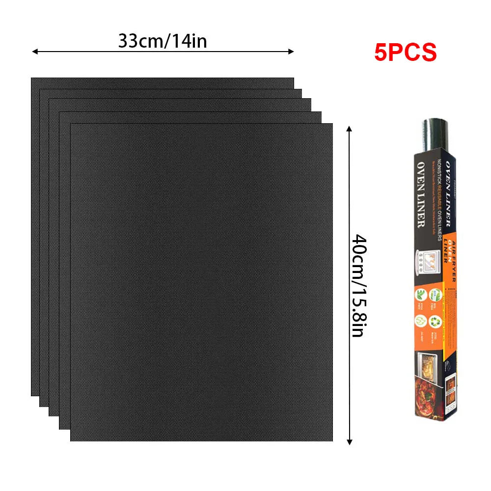 BBQ Mats Oven Bottom Liners Reusable Non-stick Baking Mats Outdoor Party Protective Mats Kitchen Tools Heat Resistant Grill Mats