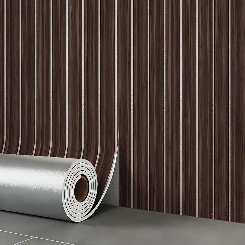Thick Brown Grid Peel and Stick Wallpaper Faux Plaid Design Waterproof Moisture-Proof for Walls Ceilings Home Decor