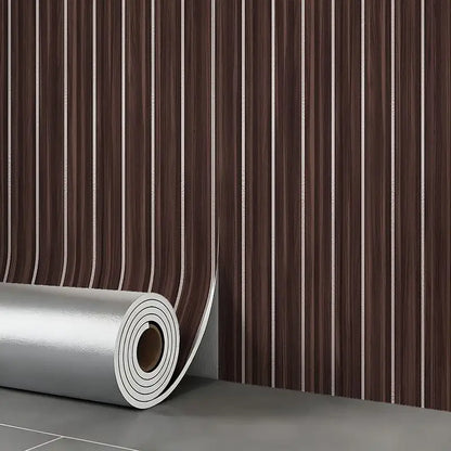 Thick Brown Grid Peel and Stick Wallpaper Faux Plaid Design Waterproof Moisture-Proof for Walls Ceilings Home Decor