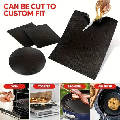 BBQ Grill Mat Non-stick Reusable Heat Resistant Extra Thick Pad Oven Liners Baking Mats Easy Clean Kitchen Outdoor Barbecue Tool