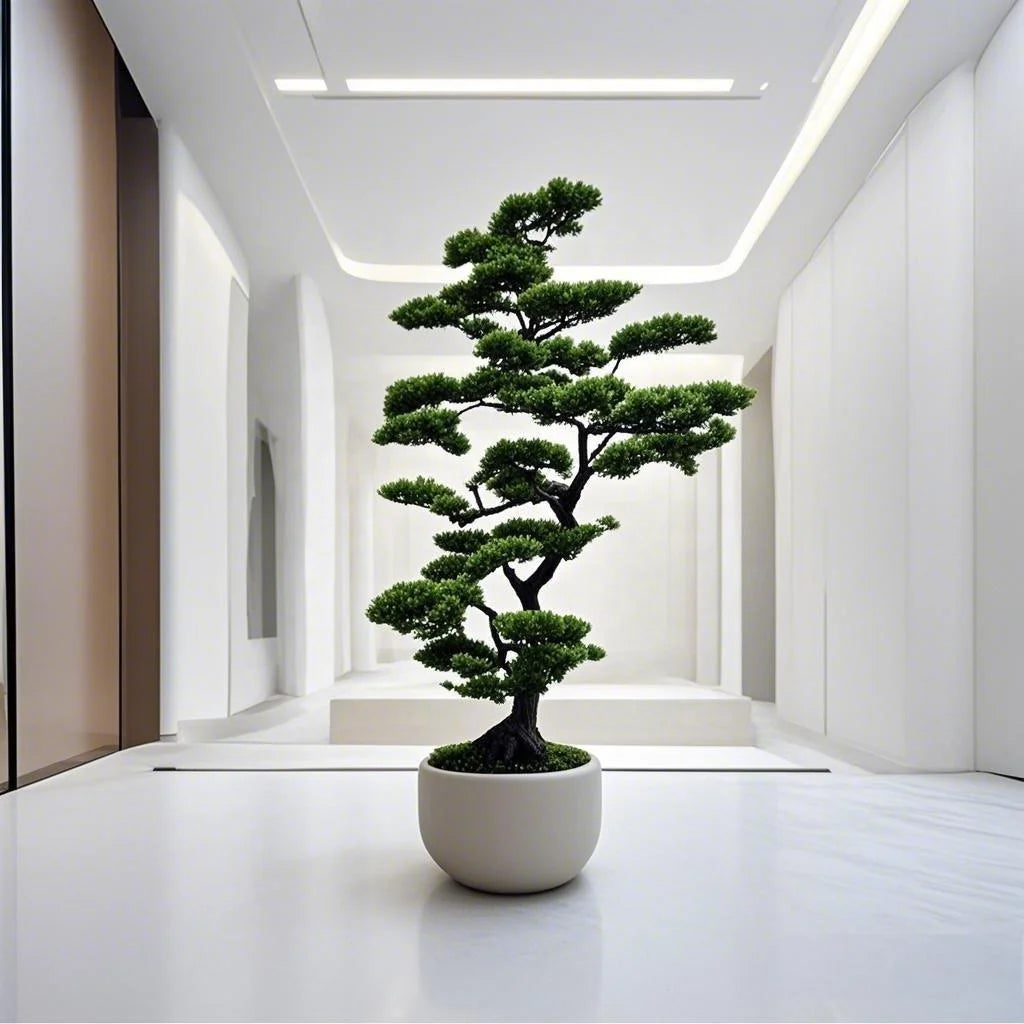Artificial Cedar Pine Tree Indoor Outdoor Artificial Plant Fake Evergreen Tree for Garden Landscaping Home Decor