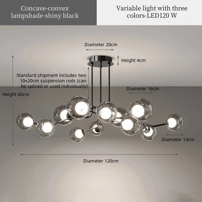 Post-modern Creative Design simple Glass bubble living room chandelier indoor lighting  led  living room indoor Home decoration