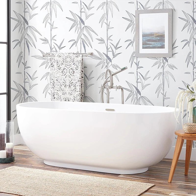 Bamboo wallpaper modern geometric contact paper black stripes detachable self-adhesive wallpaper wall covering home decoration