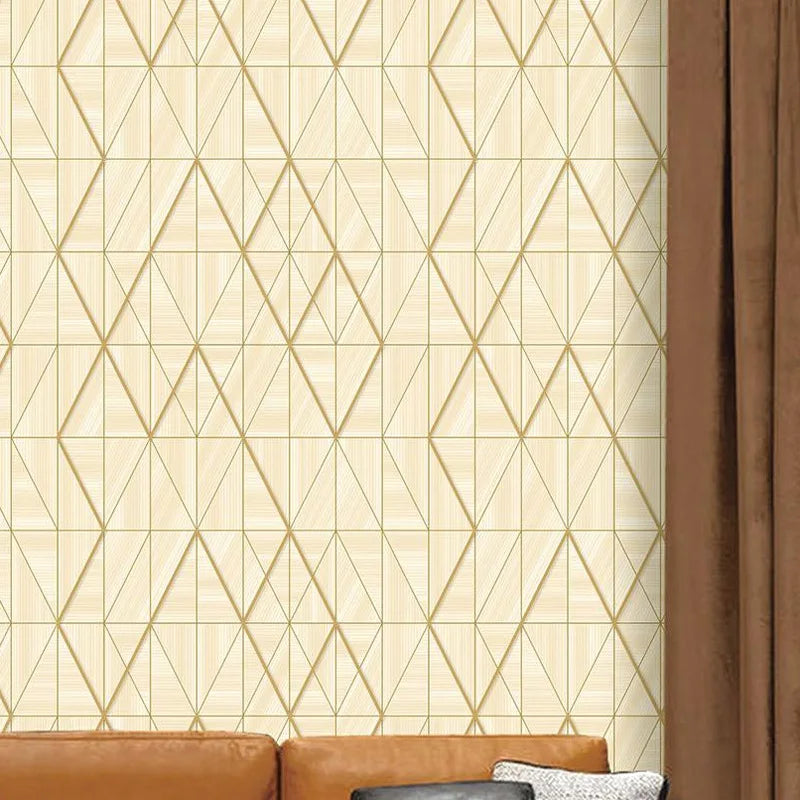 Contemporary Striped Wallpaper Roll, Waterproof Home Decoration for Living Room, Non Self-Adhesive Hotel Wall Commercial Use