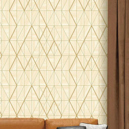 Contemporary Striped Wallpaper Roll, Waterproof Home Decoration for Living Room, Non Self-Adhesive Hotel Wall Commercial Use