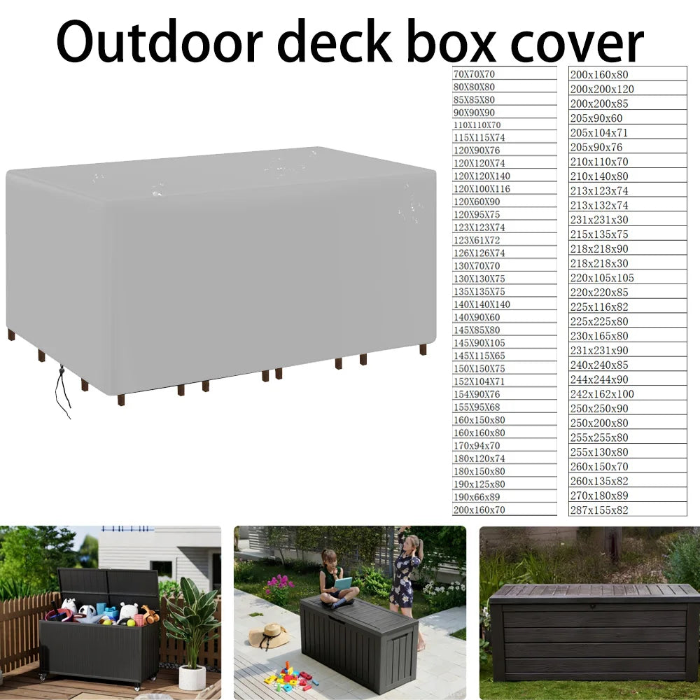 Outdoor Furniture Cover, Dust-proof, Waterproof and UV-proof Cover, Courtyard Garden Sunshade Protection Cover  Multi-size