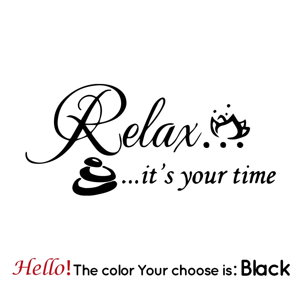 Relax It's Your Time Wall Sticker Decals Home Decor For Hallway Wall Stickers Waterproof Wallpaper