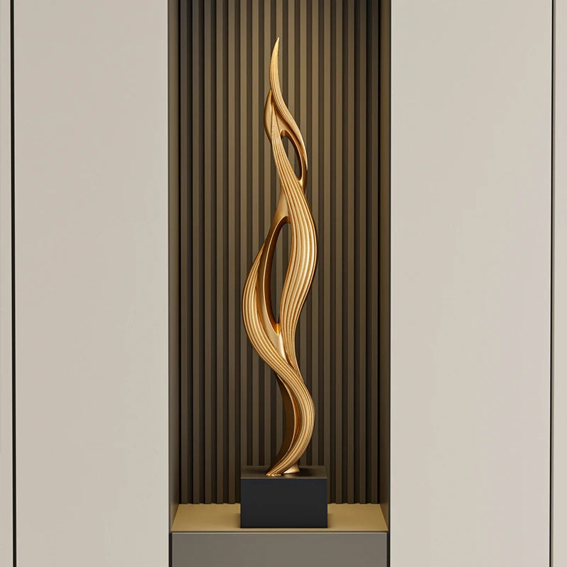 Creative Feng Shui Sculpture Living Room Table Wine Rack Decoration Statue Resin Crafts Housewarming Gift Modern Home Decor