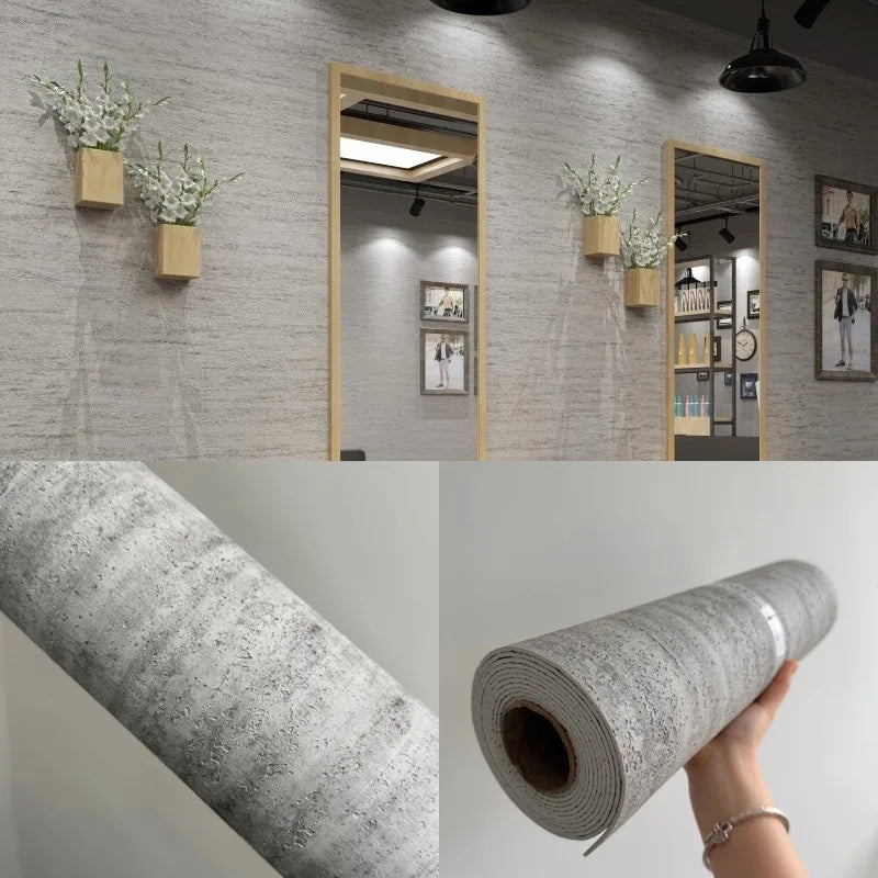 Stone Textured Imitation Roman Travertine Slate Wallpaper Self Adhesive Thickened Stretchable Flexible Wall Sticker Decoration.