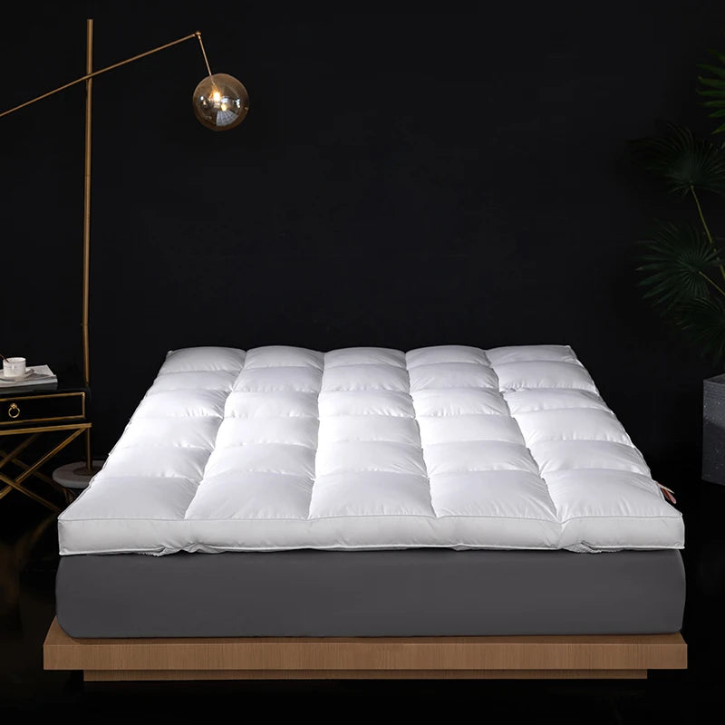 Custom Size Down Mattress Pad 95% Pure Goose Belly Down Zero Quill 3 Thickness Options King Queen Global Bed Dimensions