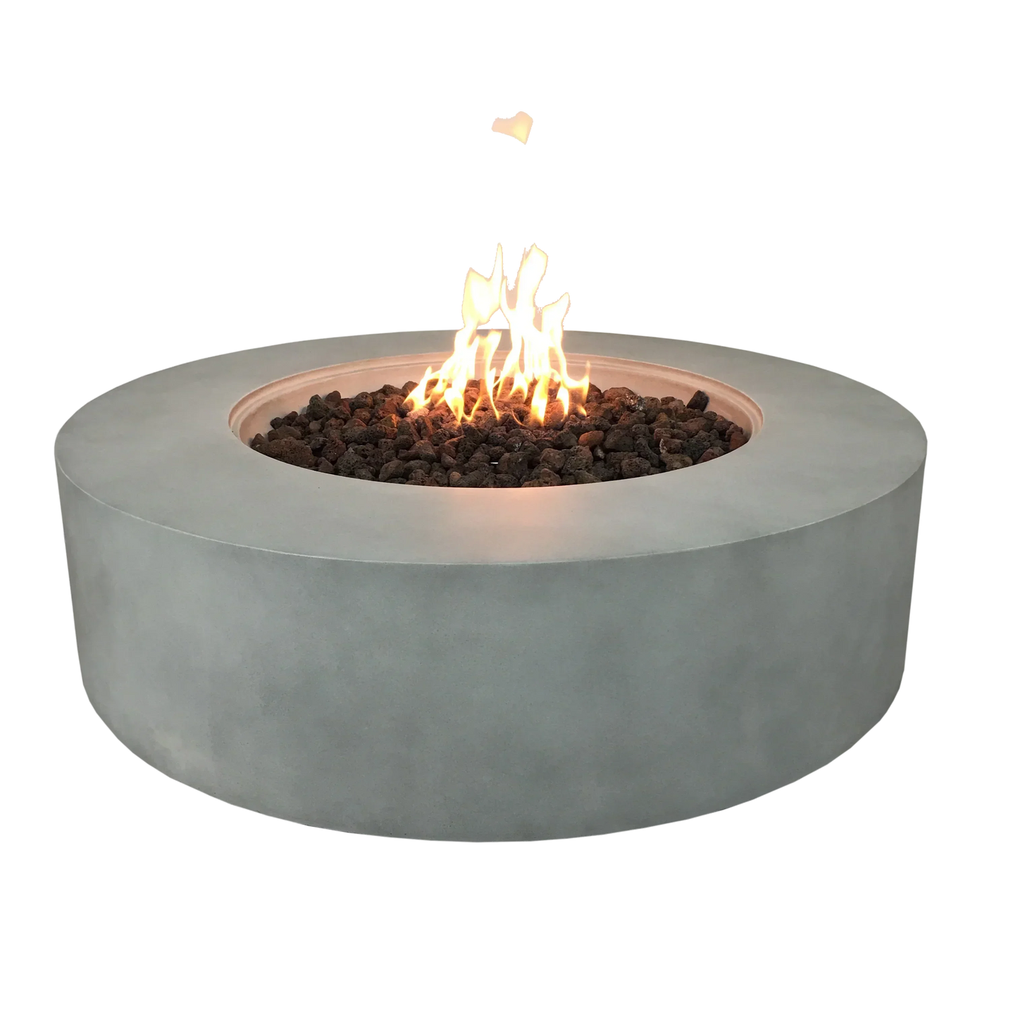 Modern round  fire pit bowl concrete gas fireplace for outdoor