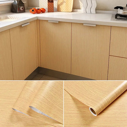 Wood Pattern DIY Self Adhesvie Waterproof Wallpaper Vinyl Wall Stickers Film for Furniture Renovation Stickers Home Stick Decors