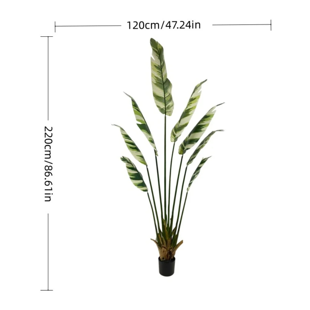 Live Natural Artificial Bird of Paradise Plant Bonsai Banana Tree Fake Leaf Trunk Indoor Outdoor Hotels Decor Greenery