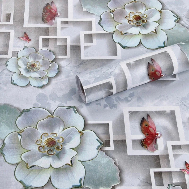 Home Decor Retro Floral Wallpaper Renovation of Bedroom and Living Room Decorative Walls