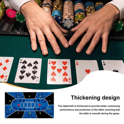 Poker Table Mat Poker Game Tablecloth Rubber Layout Mat Tabletop Holdem Mat For Home Entertainment Board Game Rooms Friend