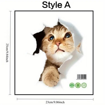 Cartoon Cat Waterproof Wall Sticker,Self-Adhesive Removable Decorative Wallpaper,Creative Home Decoration,Eco-Friendly Material