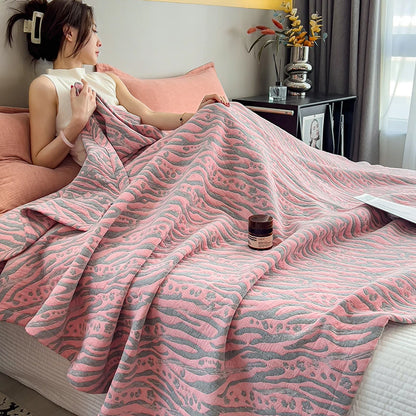 100% Cotton Blanket for Bed Breathable Lightweight Throws Blanket Soft Cozy Home Decoration Large Bed Cover Boho Towel Blankets