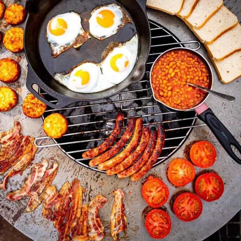 Wholesale direct sales 3-in-1 multi-functional backyard removable baking pan fire pit with barbecue grill