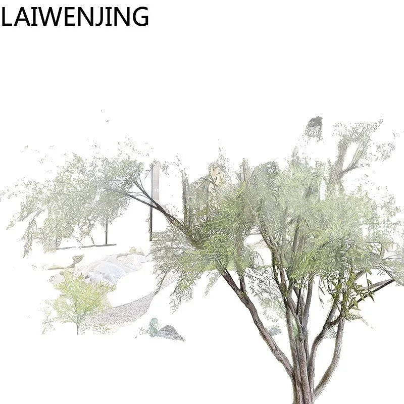 HLZ Artificial Green Plant Fake Tree  Indoor and Outdoor New Simple Landscaping Decorative Tree Artificial Green Plant