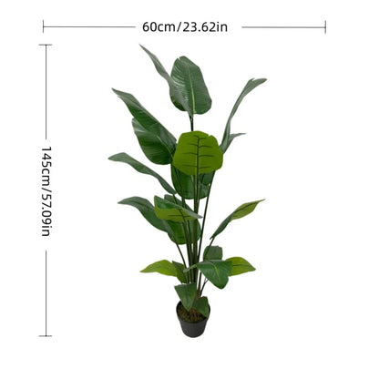 Live Natural Artificial Bird of Paradise Plant Bonsai Banana Tree Fake Leaf Trunk Indoor Outdoor Hotels Decor Greenery