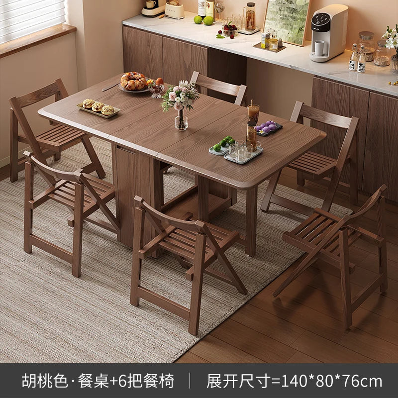 Rustic Dark Dining Tables Folding Nordic Modern Multifunctional Dining Tables Elegant Vintage Table A Manger Pliante Furnitures