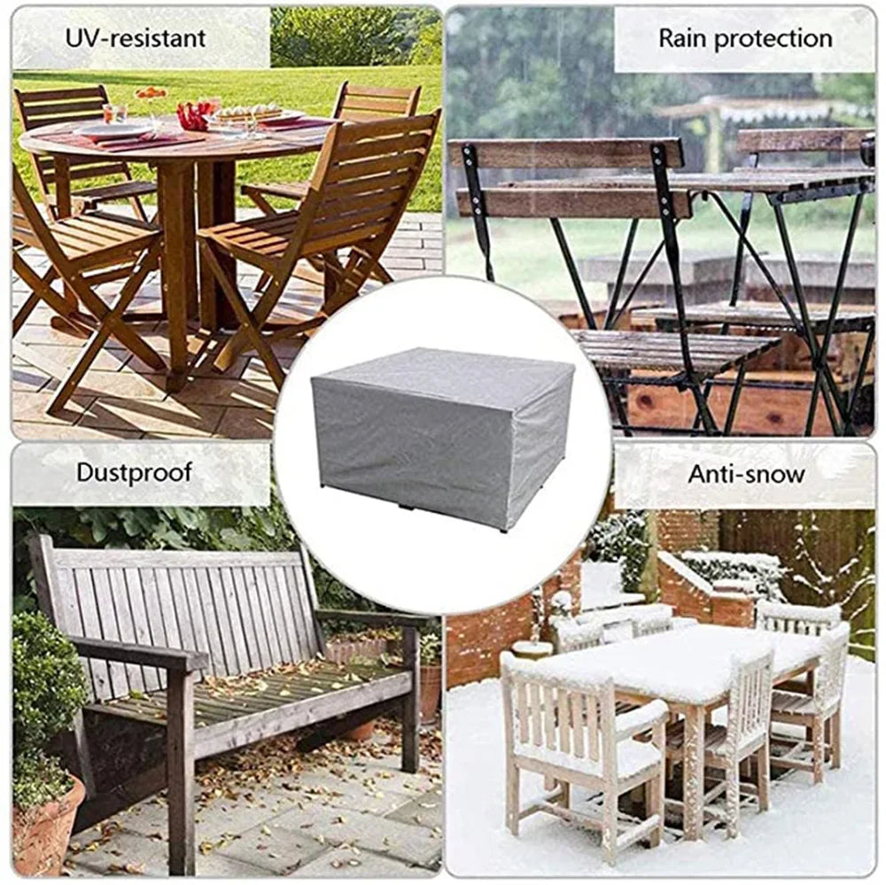 Outdoor Garden Furniture Cover, Customizable Waterproof Dust Cover for Patio Sets, Multi-Size
