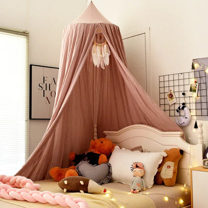 Dome Bed Curtain Children's Windscreen Crib Surround Bed Head Decoration Shading Mosquito Net Bed Tent Large Size Castle Game