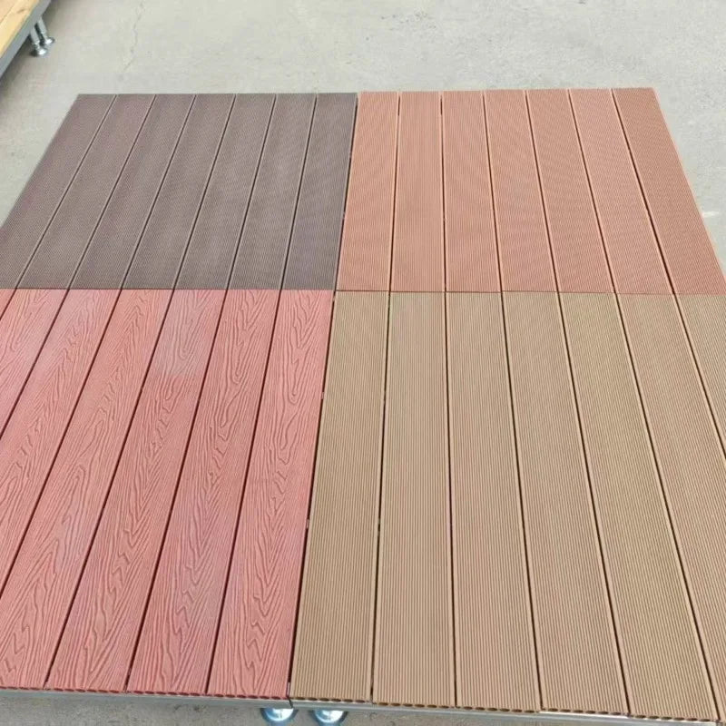Modern Wood Plastic Composite Waterproof Modular Deck Tiles Outdoor Balcony Villa Courtyard Camping Floor Home Decor Novelty New