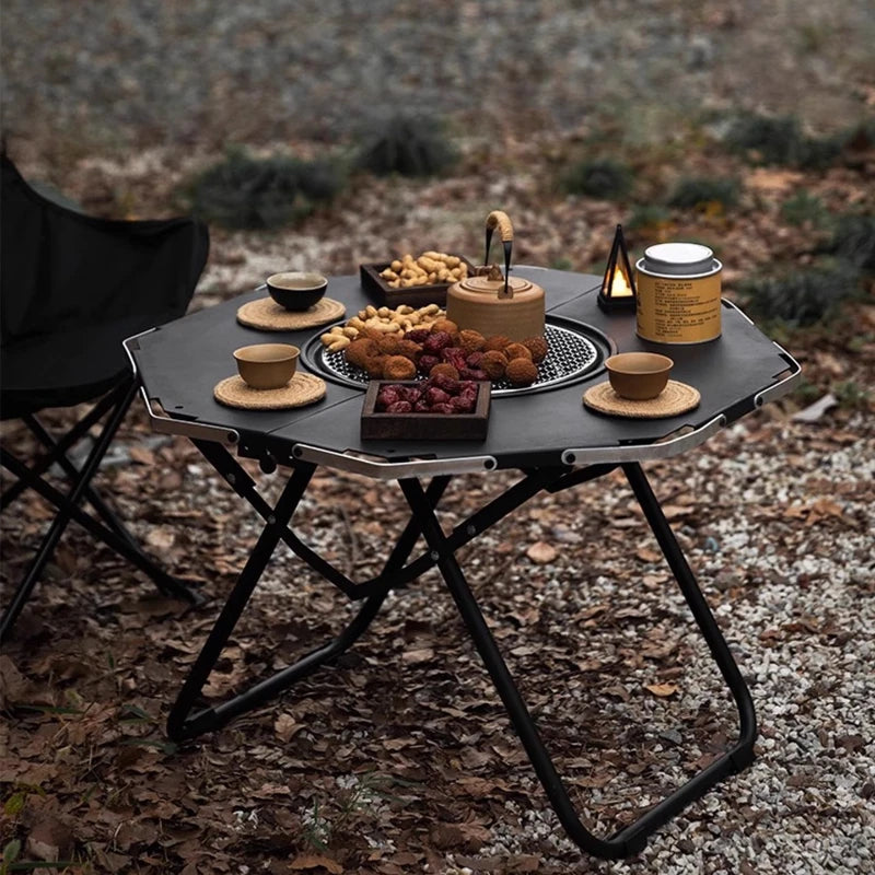 Ground Lounge Outdoor Table Designer Black Dining Camping Outdoor Table Garden Patio Set Di Mobili Da Giardino Outside Furniture