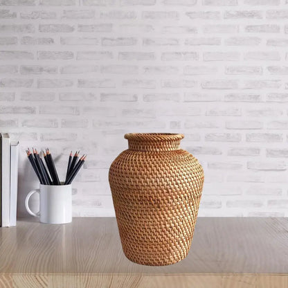 Rattan Vase Branch Flower Pot Rustic Wicker Vase Bouquets Flower Arrangement