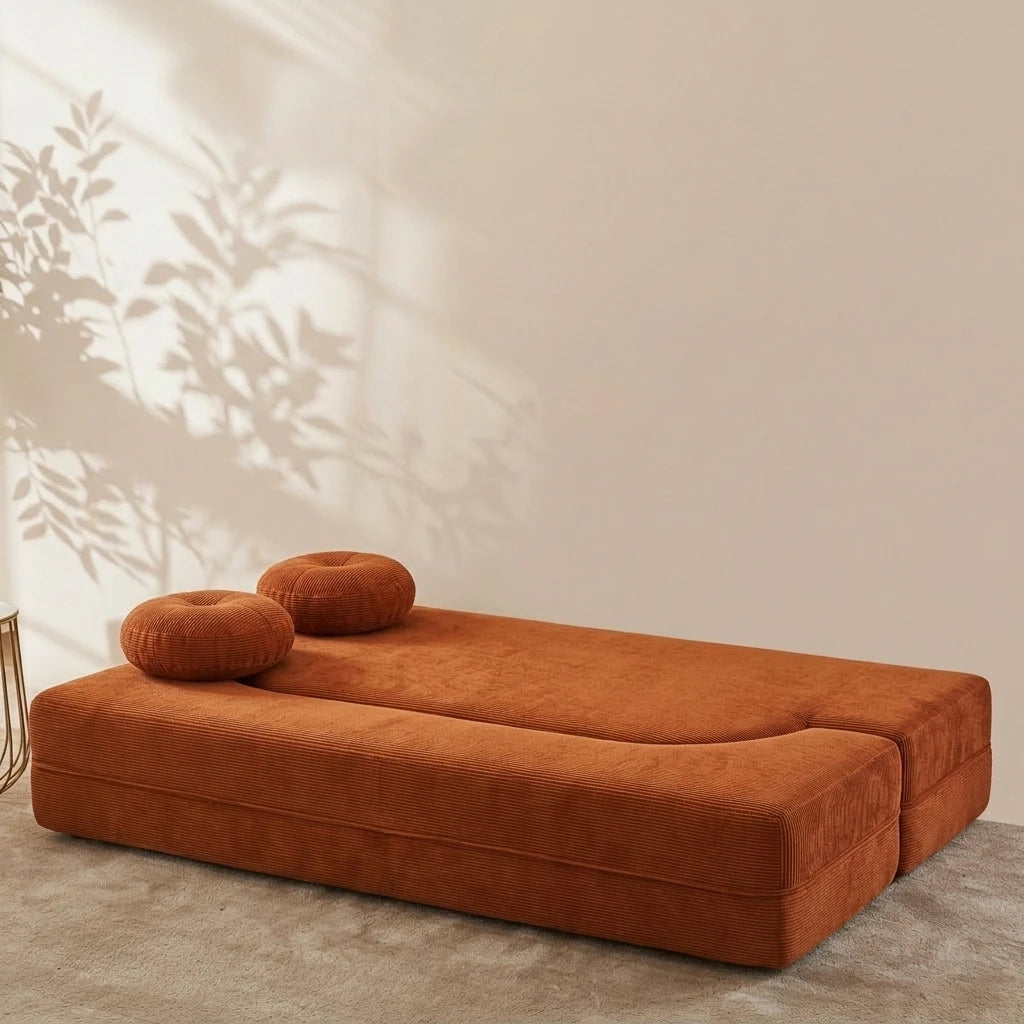Living Room Compressed Sofa Bed, Memory Foam Modular Couch, Space Saving Modern Furniture Set