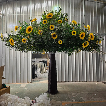 Custom Outdoor Indoor Decoration Green Plant Realistic Olive 6.5ft 8ft 10ft Artificial Olive Tree for Hotel Event Garden
