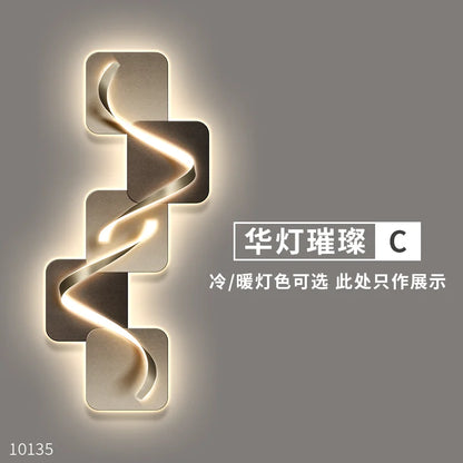 Light luxury entrance hall decoration painting, LED lights, Italian minimalist living room, high-end mural in the corridor