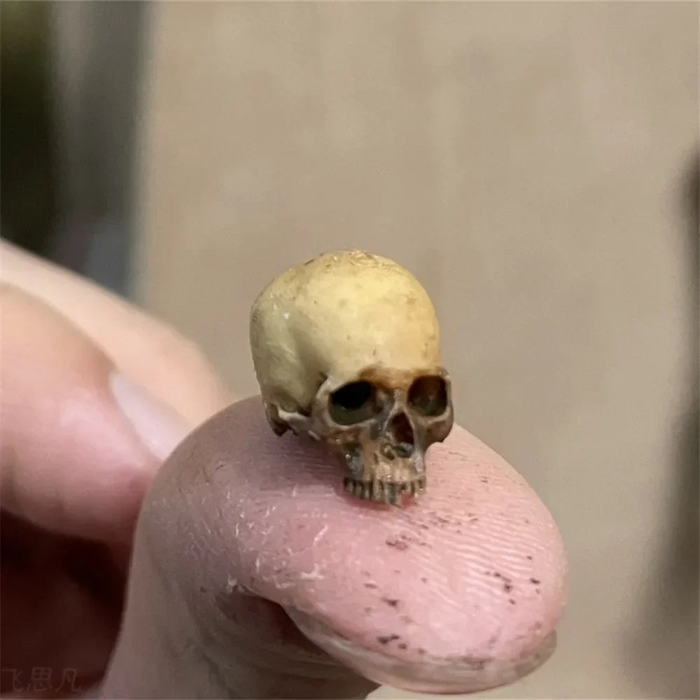 Creepy Mini Skull Figurines - High Quality Halloween Decor for Dollhouse, Fish Tank & Plant Displays!